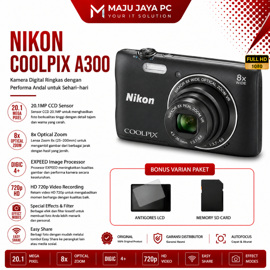 NIKON COOLPIX A300 Kamera poket