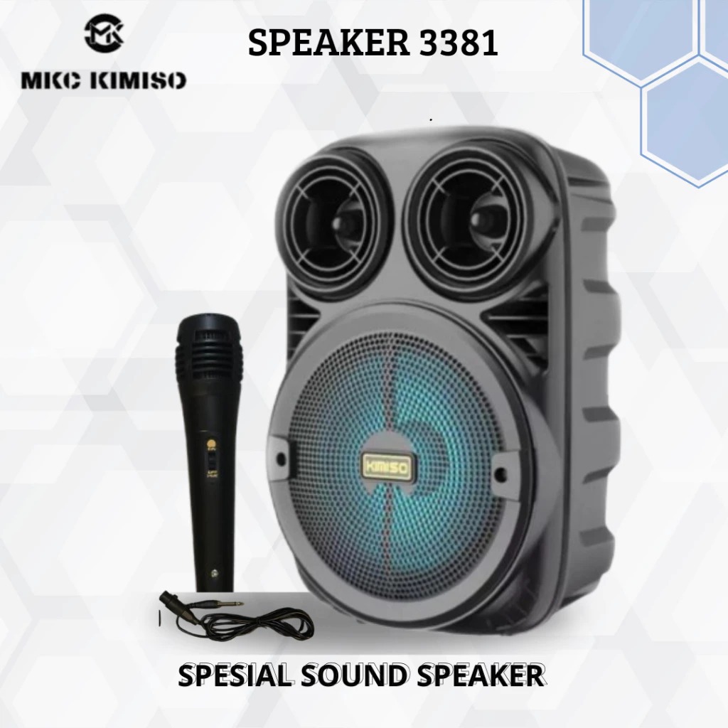 MKC KIMISO Speaker spiker wireless bluetooth KMS BP 3381 6.5 inch portable