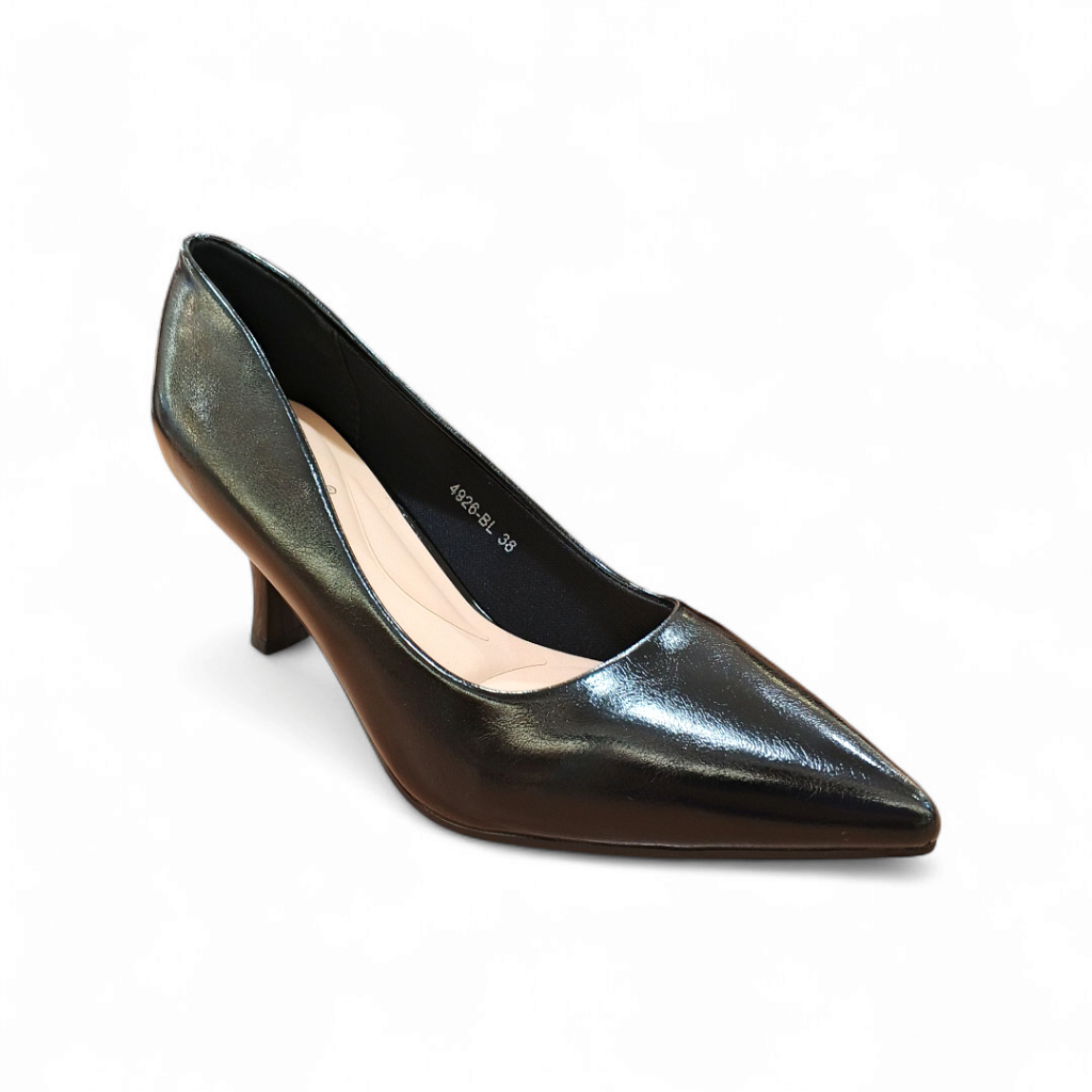 Laviola 4926 - pantofel wanita dengan tinggi hak 7 cm - Hitam
