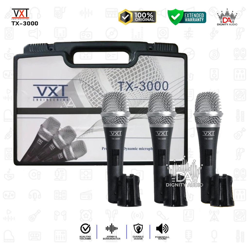 VXT TX3000 | TX 3000 Microphone Kabel Isi 3 Original