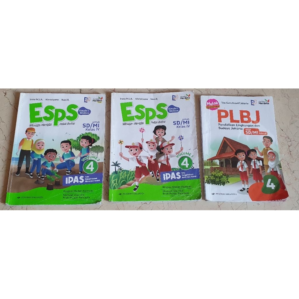 Buku BEKAS ESPS Kelas 4 Original Erlangga Kurikulum Merdeka Revisi