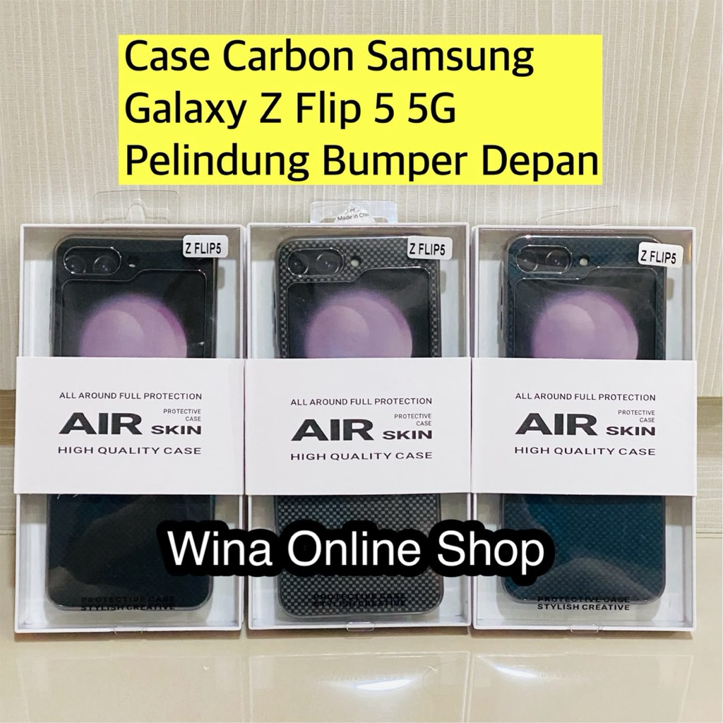 Case Carbon Samsung Galaxy Z Flip 7 5G Pelindung Bumper + Kaca Depan / Casing z flip 7 5G / z flip7