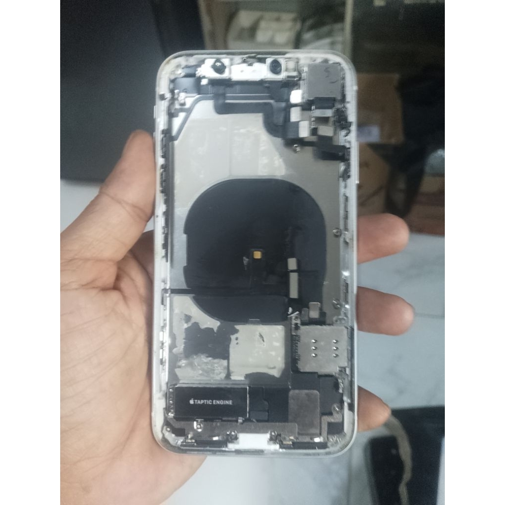 fullset housing iPhone xr putih kamera depan belakang tinggal masang mesin dan baterai