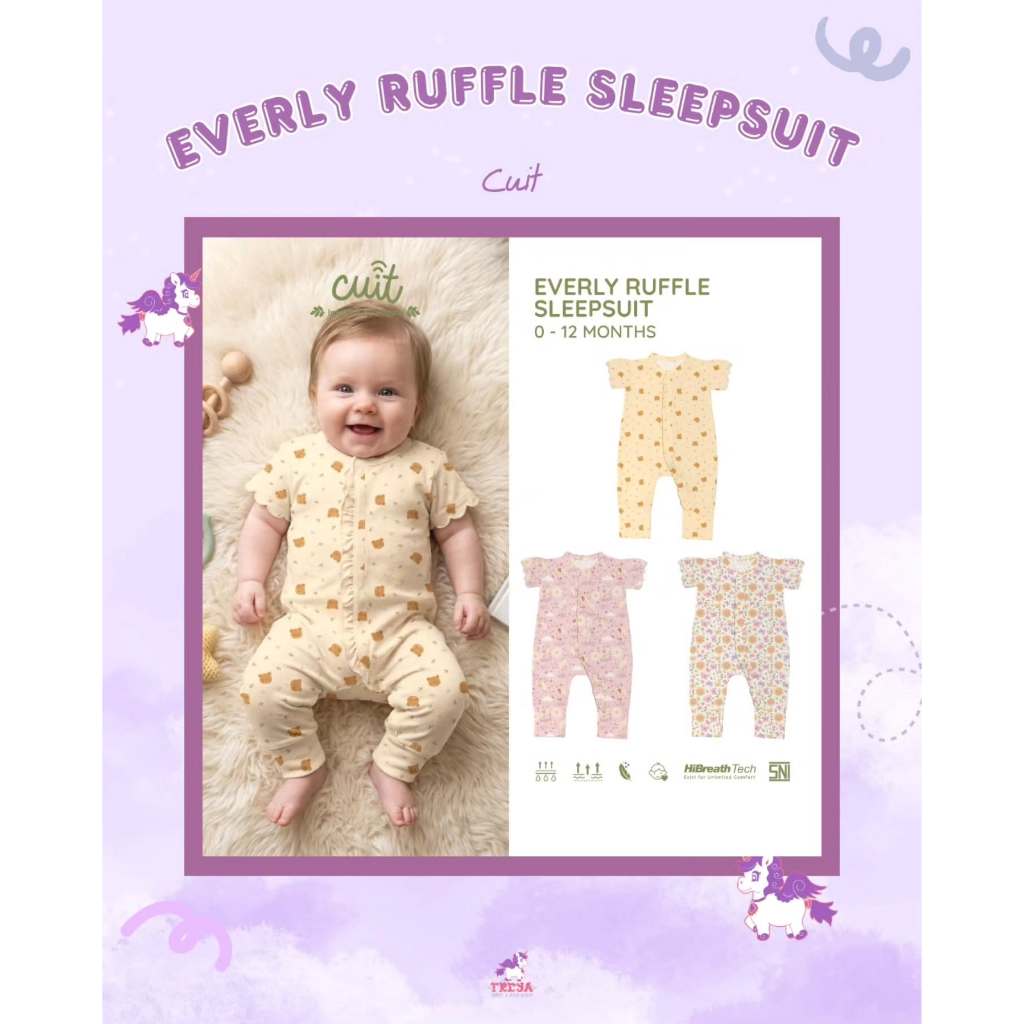 Cuit Everyl Ruffle Sleepsuit Baby / Sleepsuit Ruffle Baby by Cuit