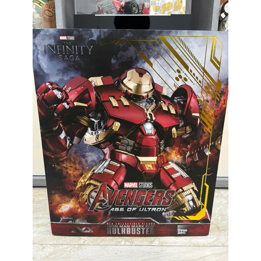 Original Threezero DLX Iron Man Hulkbuster Mark 44 Superhero Marvel Avengers LED