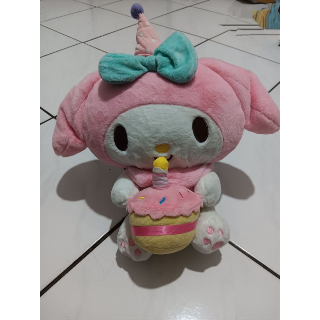 boneka preloved Melody Sanrio HBD bulu halus lembut