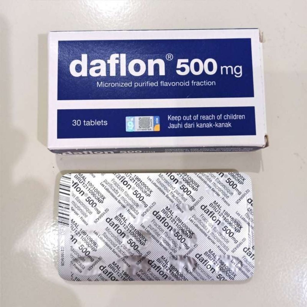 Daflon 500mg isi 30 kapsul Original Mlysia