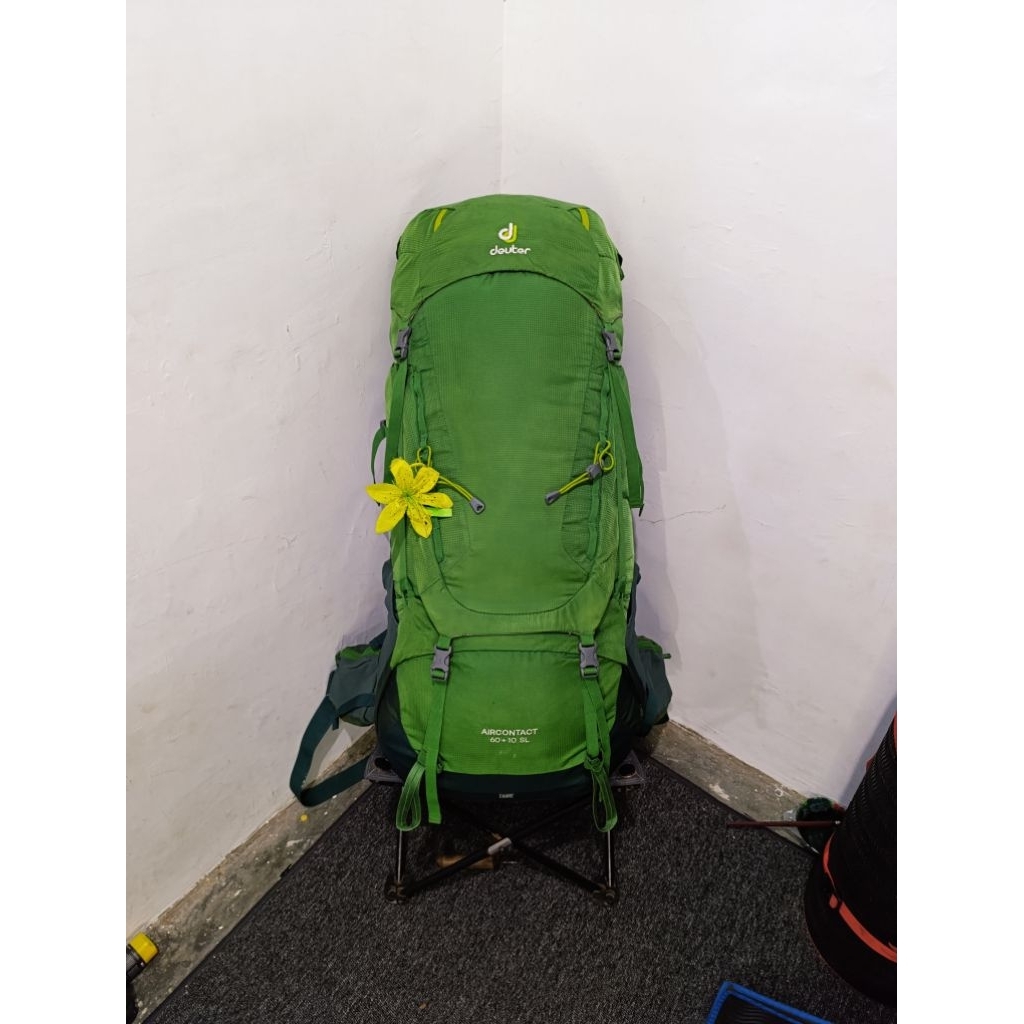 Deuter Aircotact 60+10L SL Hijau Carrier Deuter Tas Gunung Deuter