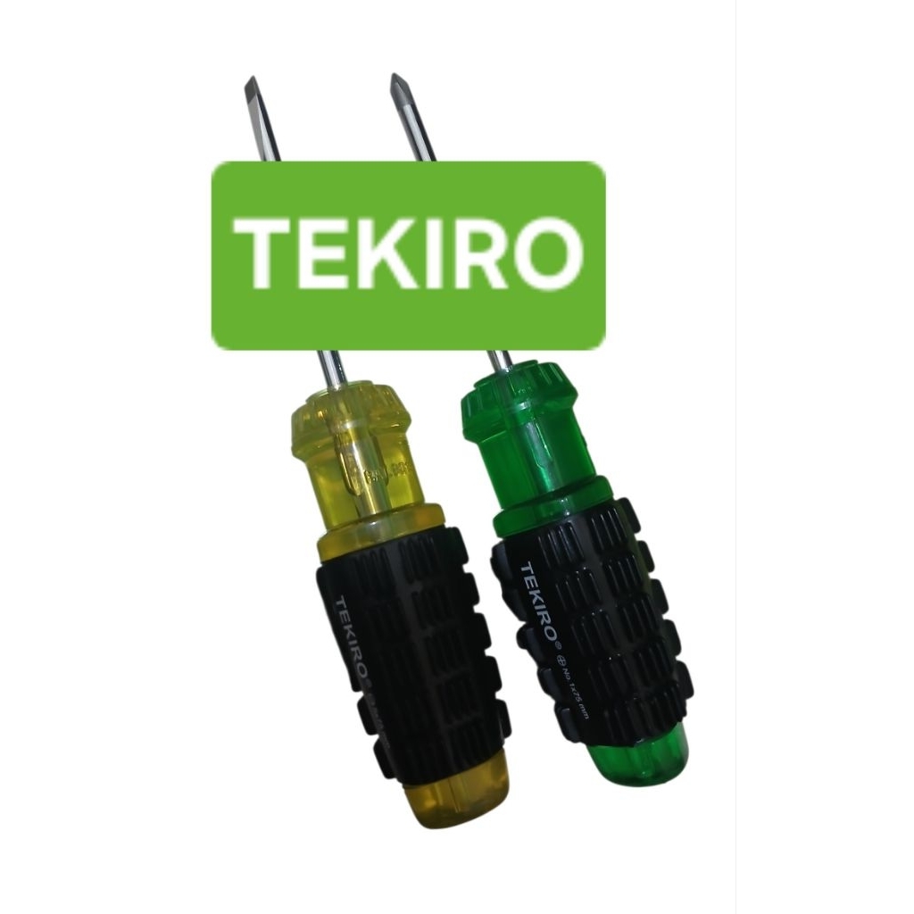 Obeng Tekiro 1 set mata obeng plus & minus 75mm super kuat