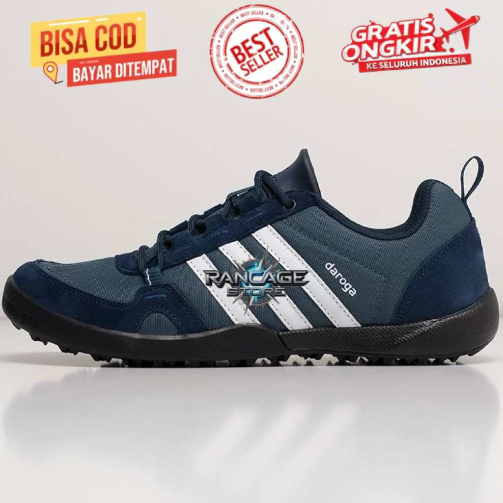Sepatu Hiking Pria Adidas Daroga Plus Canvas Navy White