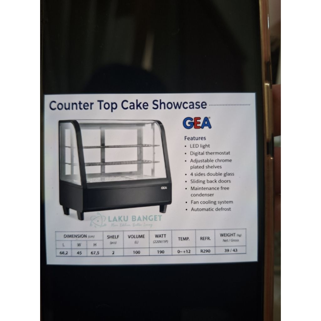 ShowcaseGEACounterTopCakeSEKEN/BEKAS