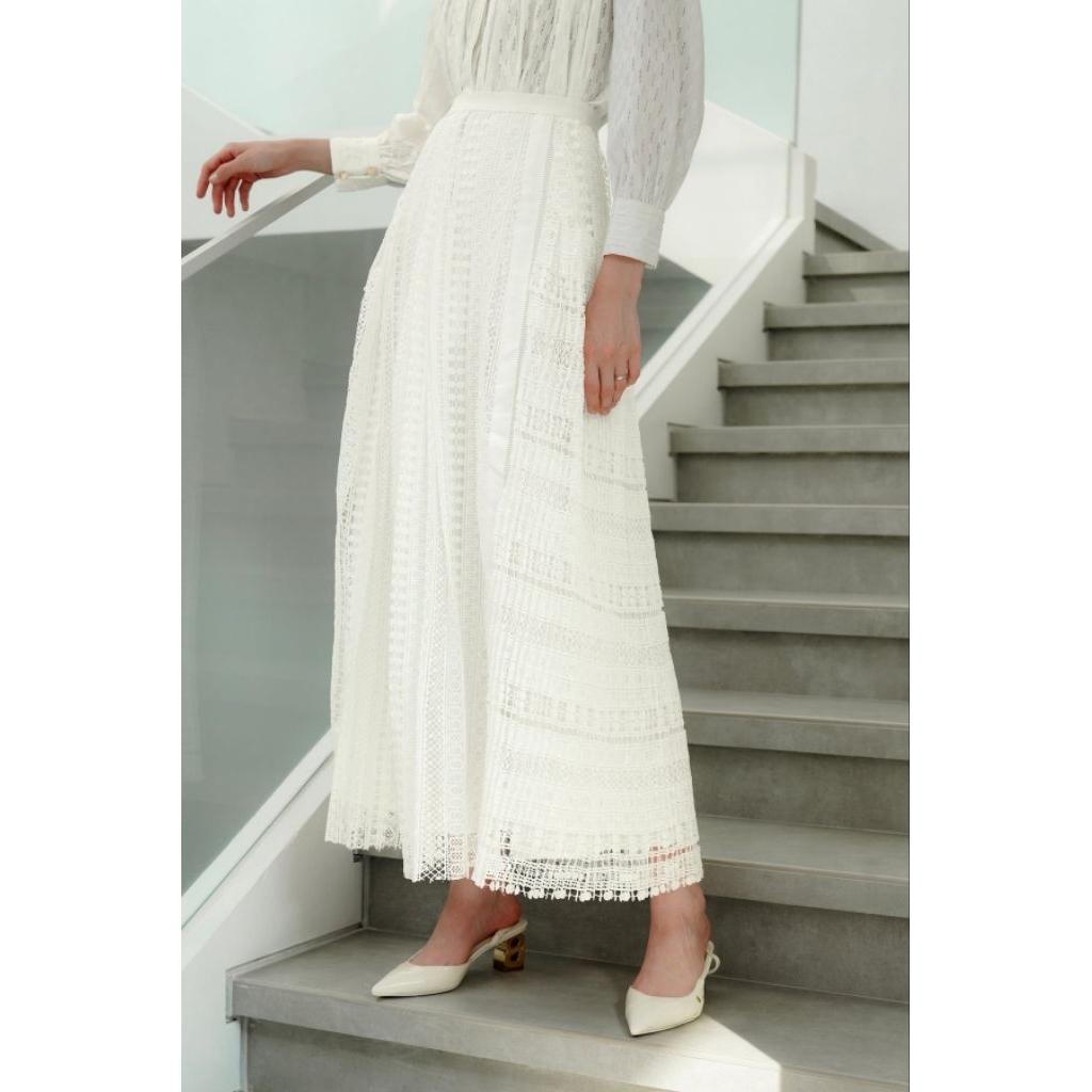 Benang Jarum - Irene Lace Skirt - White - XL