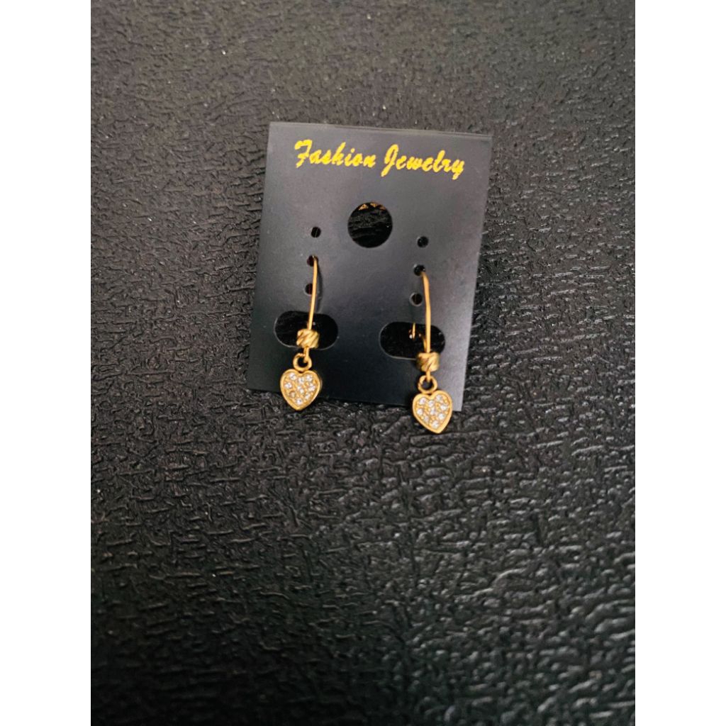 anting asli Titanium lapis emas 23karat anti luntur