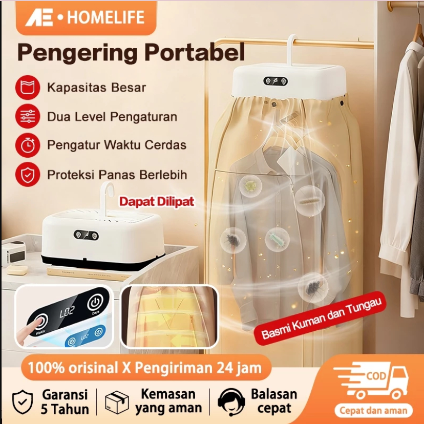 PENGERING BAJU PAKAIAN PORTABLE / PENGERING TRAVELING ORI