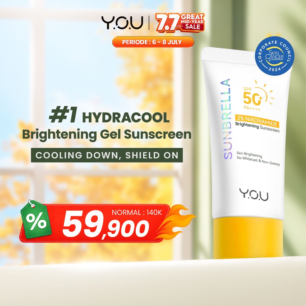YOU Sunbrella 2% Niacinamide Brightening Sunscreen Cooling Sunscreen Sunscreen Sensasi Dingin Sunscr