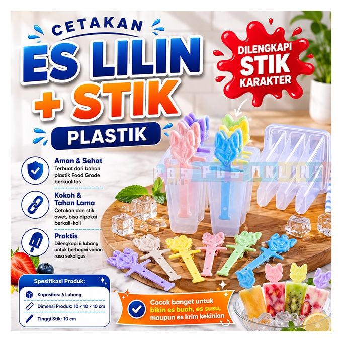 ES LILIN + STIK / Cetakan Es Lilin / Es Krim Ganepo