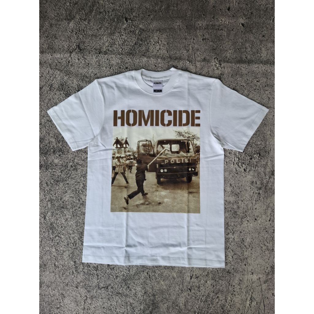 HOMICIDE - pathos bundling T-shirt & CDs (white) original merch Grimloc records