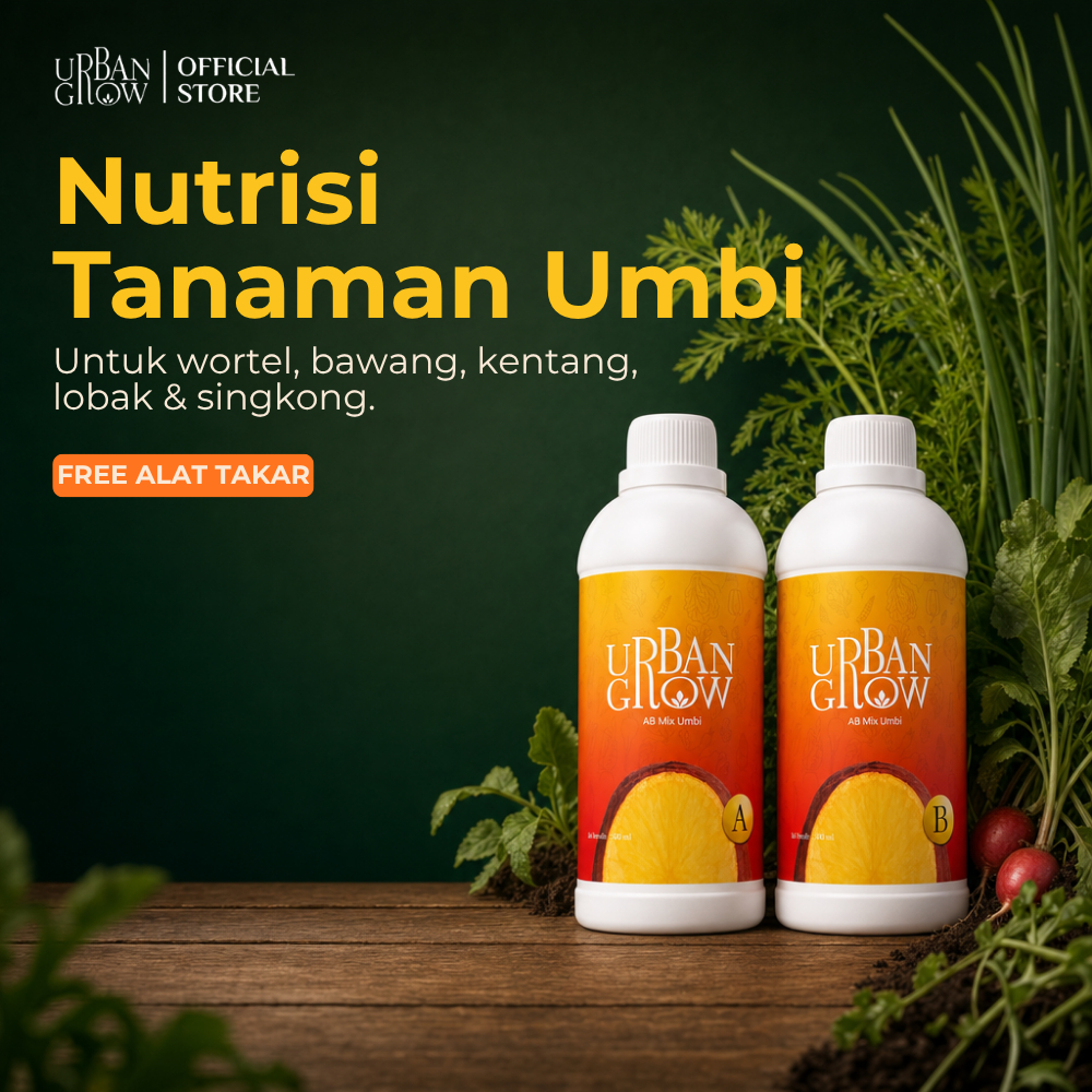 Urban Grow AB Mix Umbi 500ml - Nutrisi Hidroponik Wortel Bawang Kentang Ubi Lobak Singkong