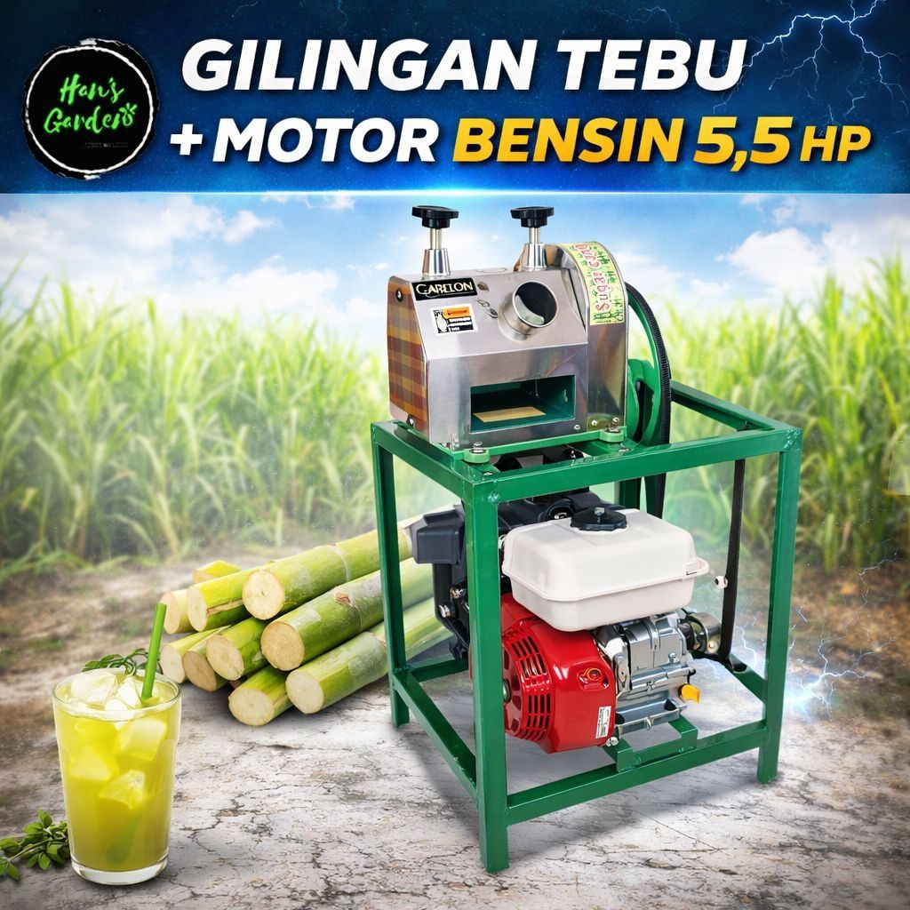 MESIN GILING TEBU MERK MATRIX DAYA LISTRIK/BENSIN (REKONDISI FULLSET)