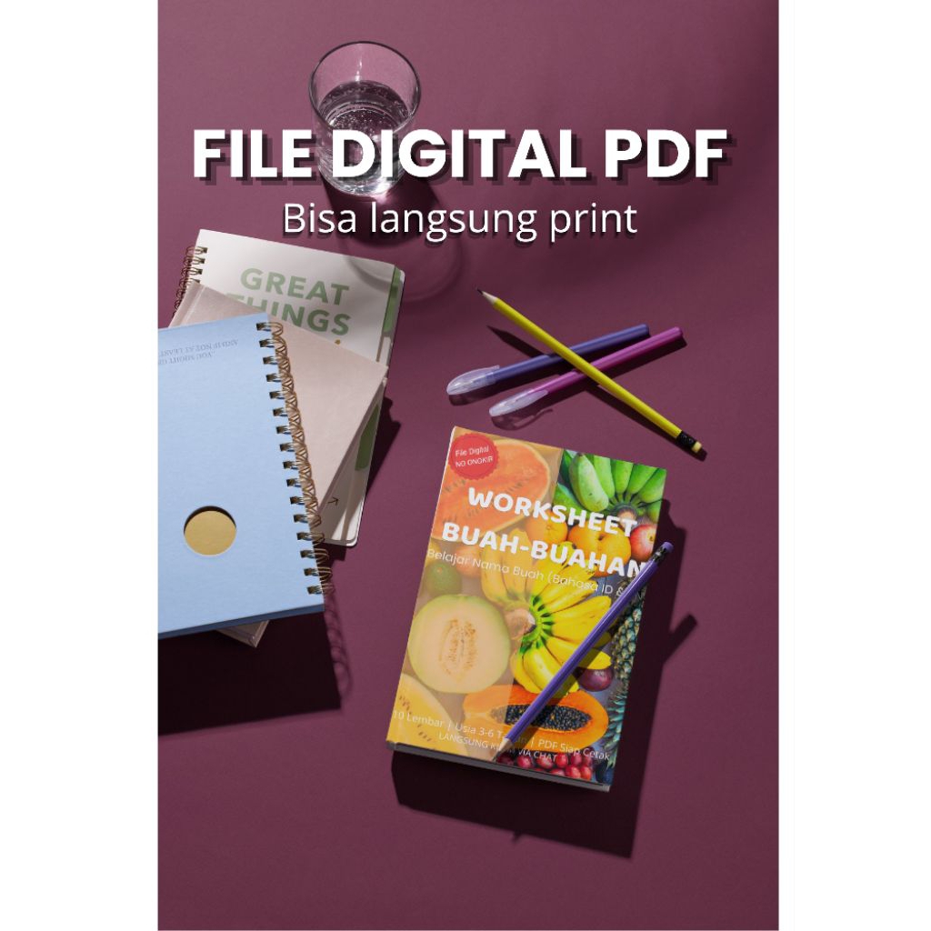 WORKSHEET ANAK TK-PAUD | PDF 10 LEMBAR | BISA PRINT