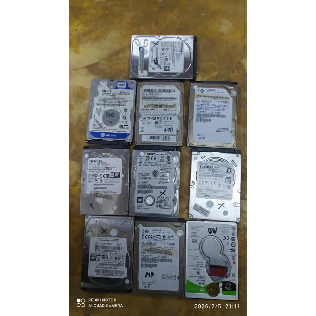RUSAK HDD LAPTOP SATA 2,5" INTERNAL 500GB 1TB RUSAK