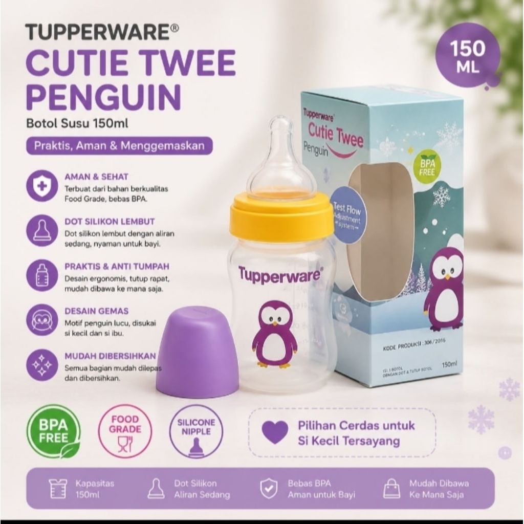 Cutie Twee Penguin/Dot Tupperware