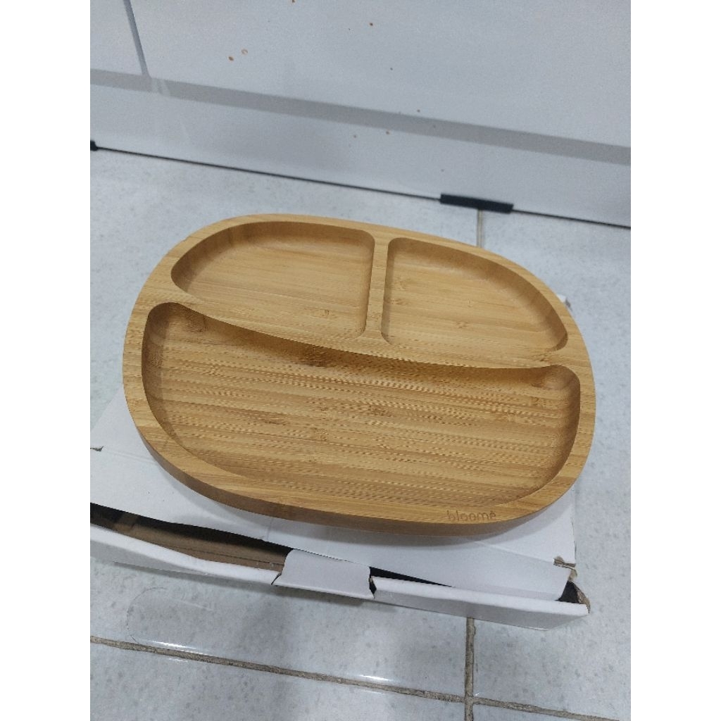 jualanmamahong - piring mpasi anak bamboo suction plate mpasi anak bloome