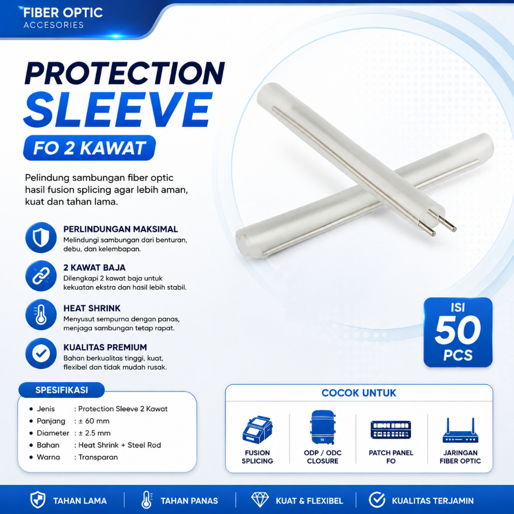 Protection Sleeve Protector Slave Drop Core FO 2 kawat ISI 50