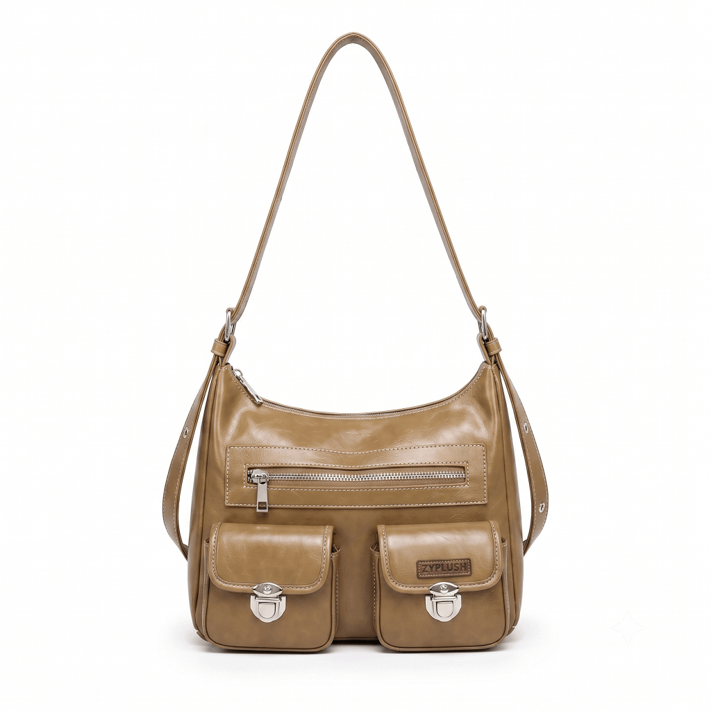 ZYPLUSH - Tas Bahu Wanita Beige