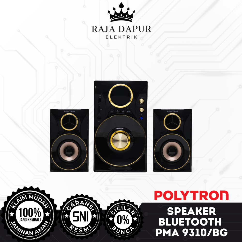 Polytron Multimedia Speaker PMA 9310/BG Bluetooth Audio Bass Kuat Suara Jernih Untuk TV HP Laptop OR