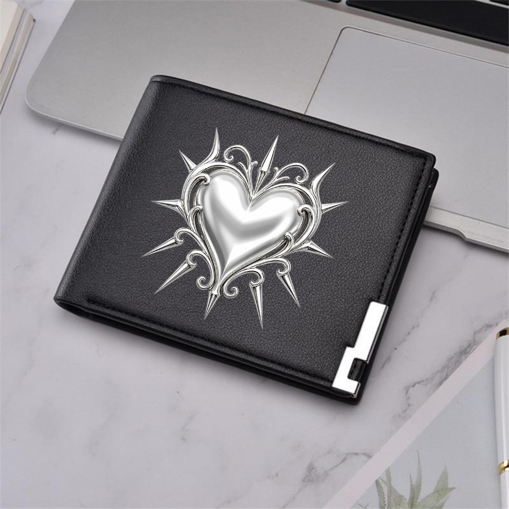 Goodness - Dompet Gambar Element Silver Y2K Dompet wallet import Leather Pu Dompet Lipat Pria - EY2