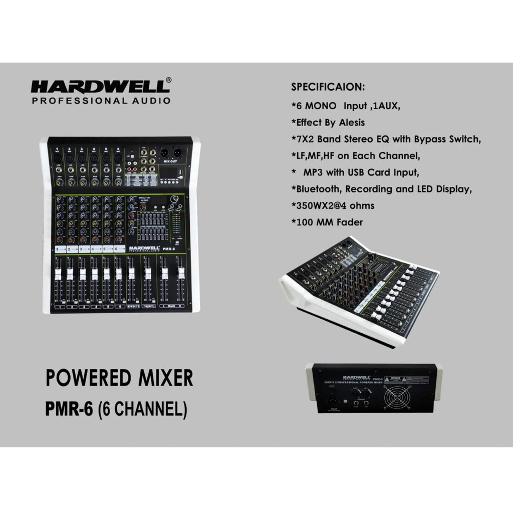 hardwell pmr 6 power mixer ampli