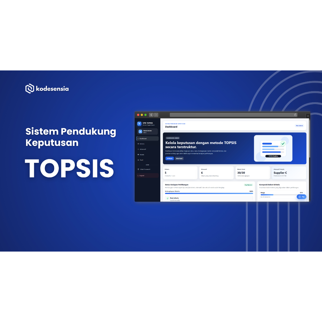 Aplikasi SPK Metode TOPSIS Berbasis Web