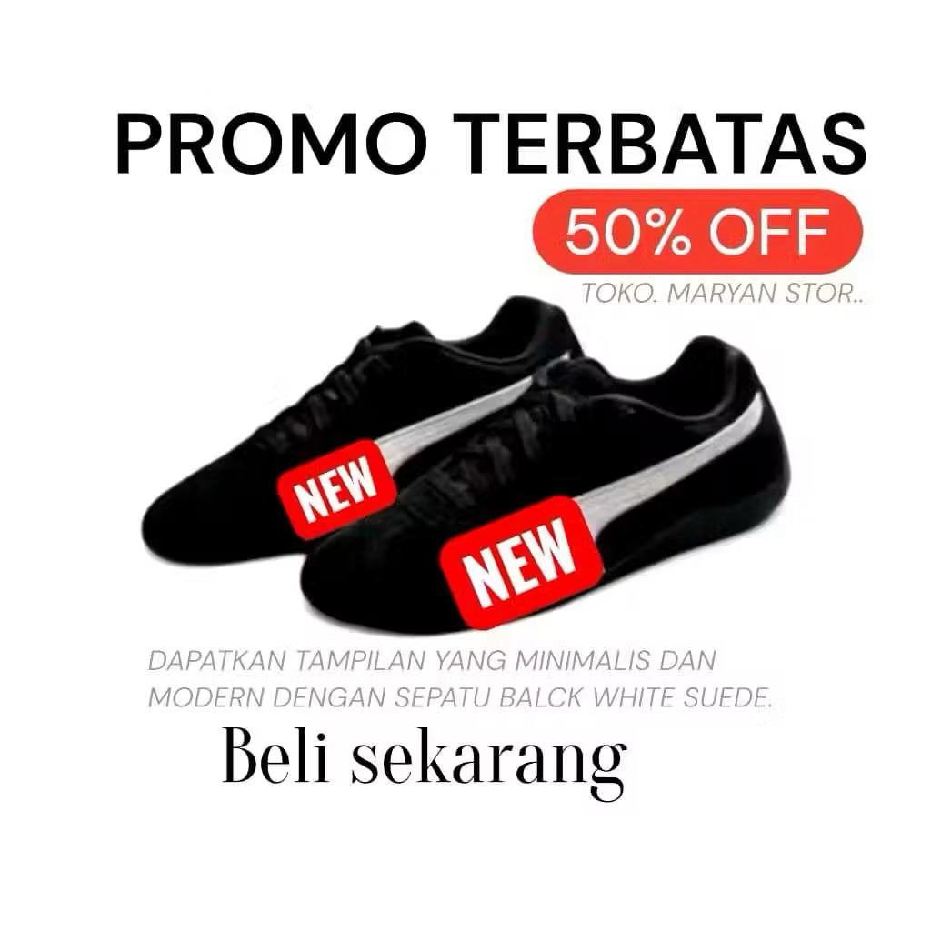 IMPORT QUALITY Sepatu SpeedCAT OG Hitam Putih untuk Pria dan Wanita // SpeedCAT Terbaru & Terlaris