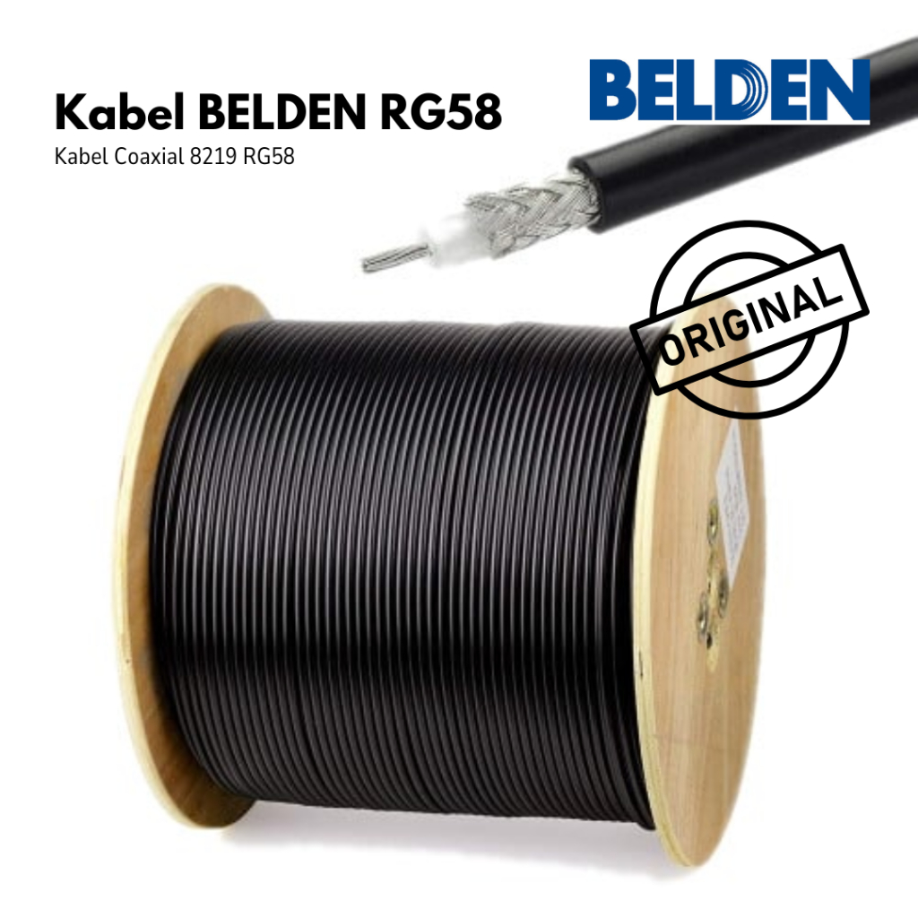 KABEL RG58 BELDEN 8219 / BELDEN 8219 KABEL RG58 METERAN 100% ORIGINAL & BARU