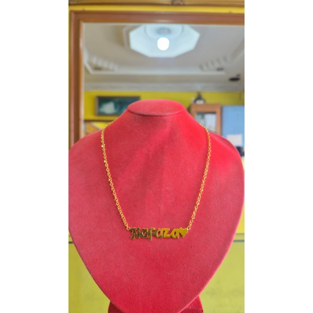 kalung nama - emas 24k(LM)-emas 99,99- 10gr