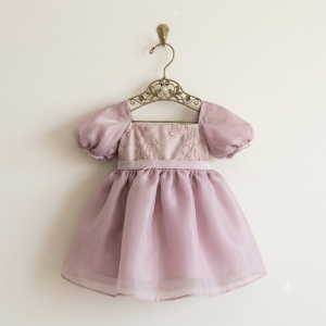 Lequince - Dress Pesta Anak Perempuan - Gaun Mewah Bordir Bunga