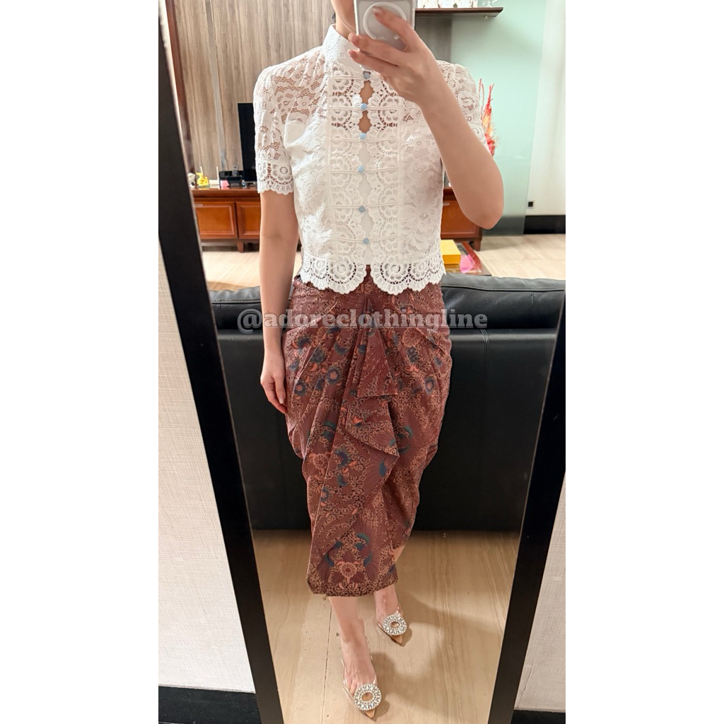 Rok Batik Katun Sinaran Mauve - Adore