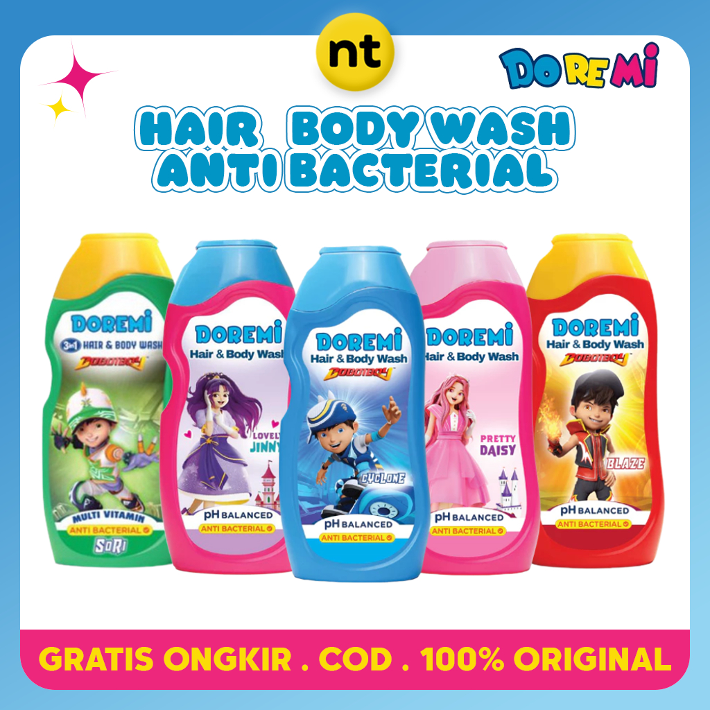 Doremi Hair & Body WashAntibacterial 200ml - Shampoo, Sabun Mandi Cair