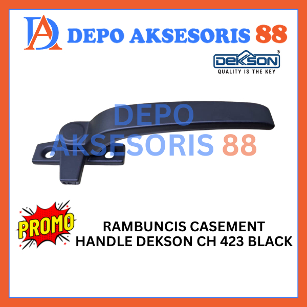 Rambuncis Casement Handle Dekson CH 423 Black Hitam Kunci Jendela Aluminium