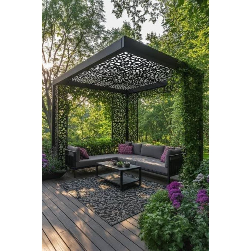 pergola gazebo besi per mtr