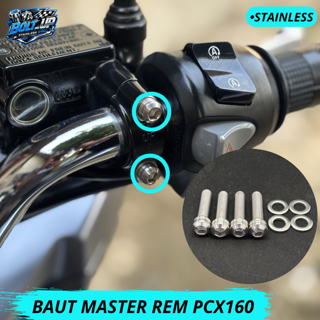 Baut Master Rem Pcx150/160 Scoopy Stainles Custom handmade Model Titanium 1 Set Kanan Kiri