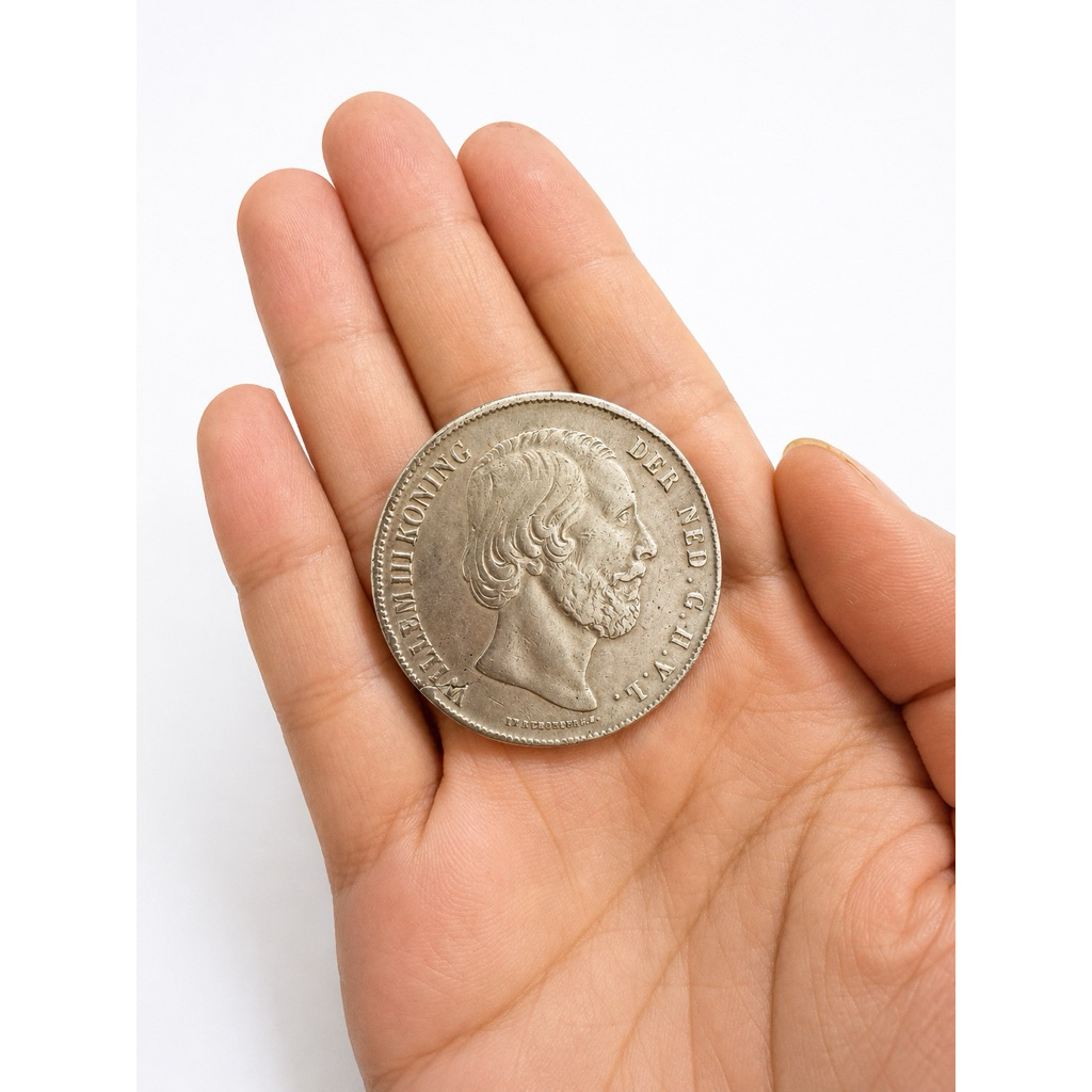 Koin Perak Belanda 2½ Gulden 1853 Willem III Asli | Silver Coin Netherlands | Koleksi Numismatik