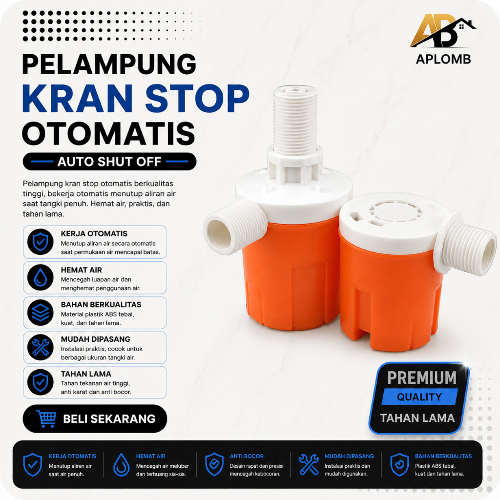 Kran Otomatis Bak Mandi / PELAMPUNG TANDON AIR OTOMATIS / PELAMPUNG KRAN STOP OTOMATIS