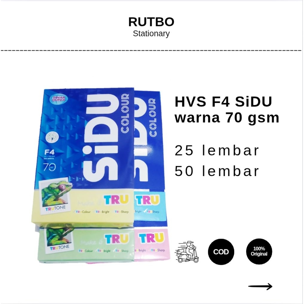 Hvs warna F4 70 gsm hvs warna sidu
