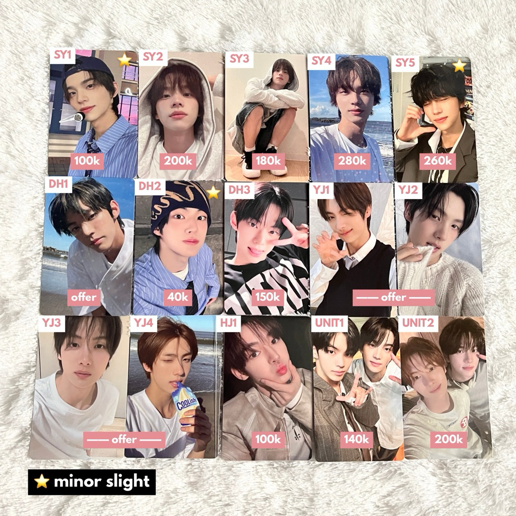 [official] photocard dohoon youngjae hanjin jihoon kyungmin tws sparkling blue summer beat last bell