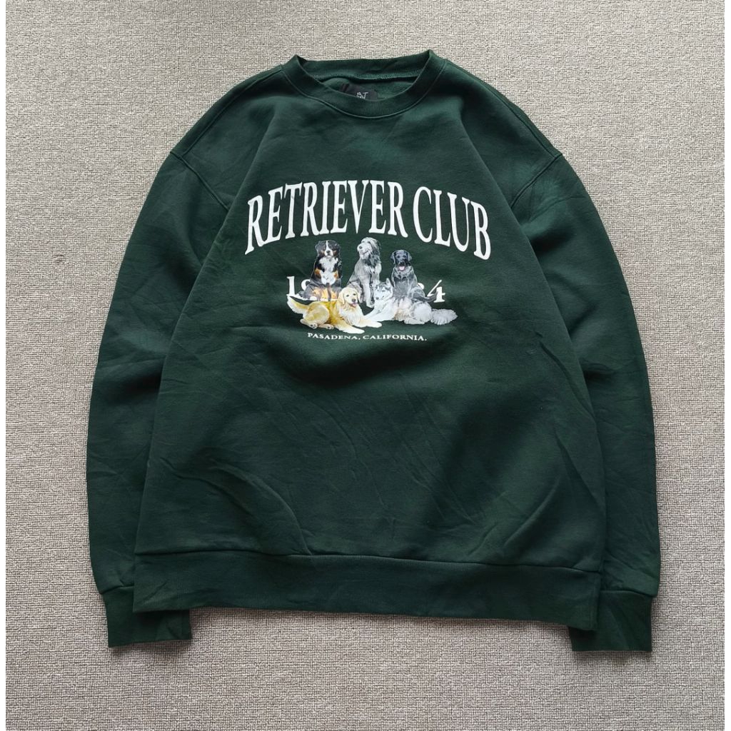 RETRIEVER CLUB BIG LOGO CREWNECK HIJAU SZ XL