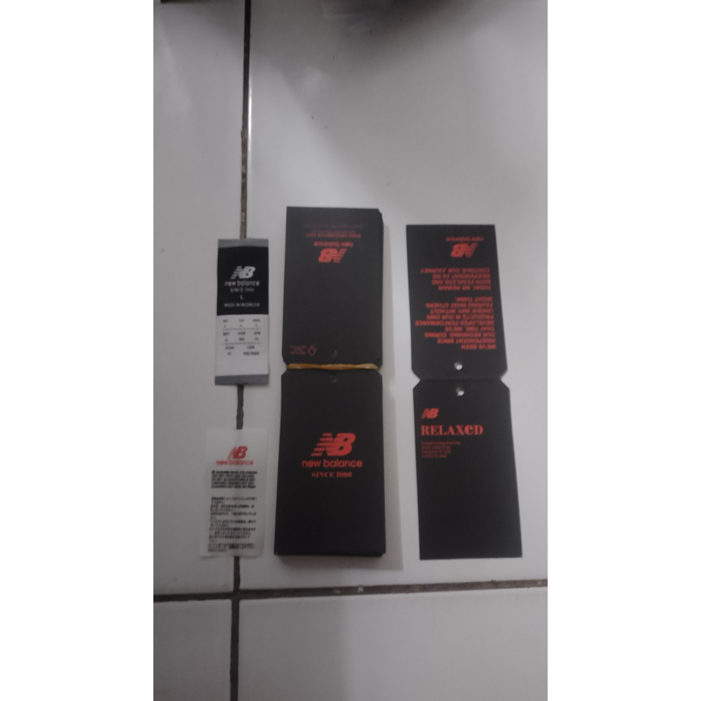tag kabel NB SET label woven bordir , tag kertas tag wosshing