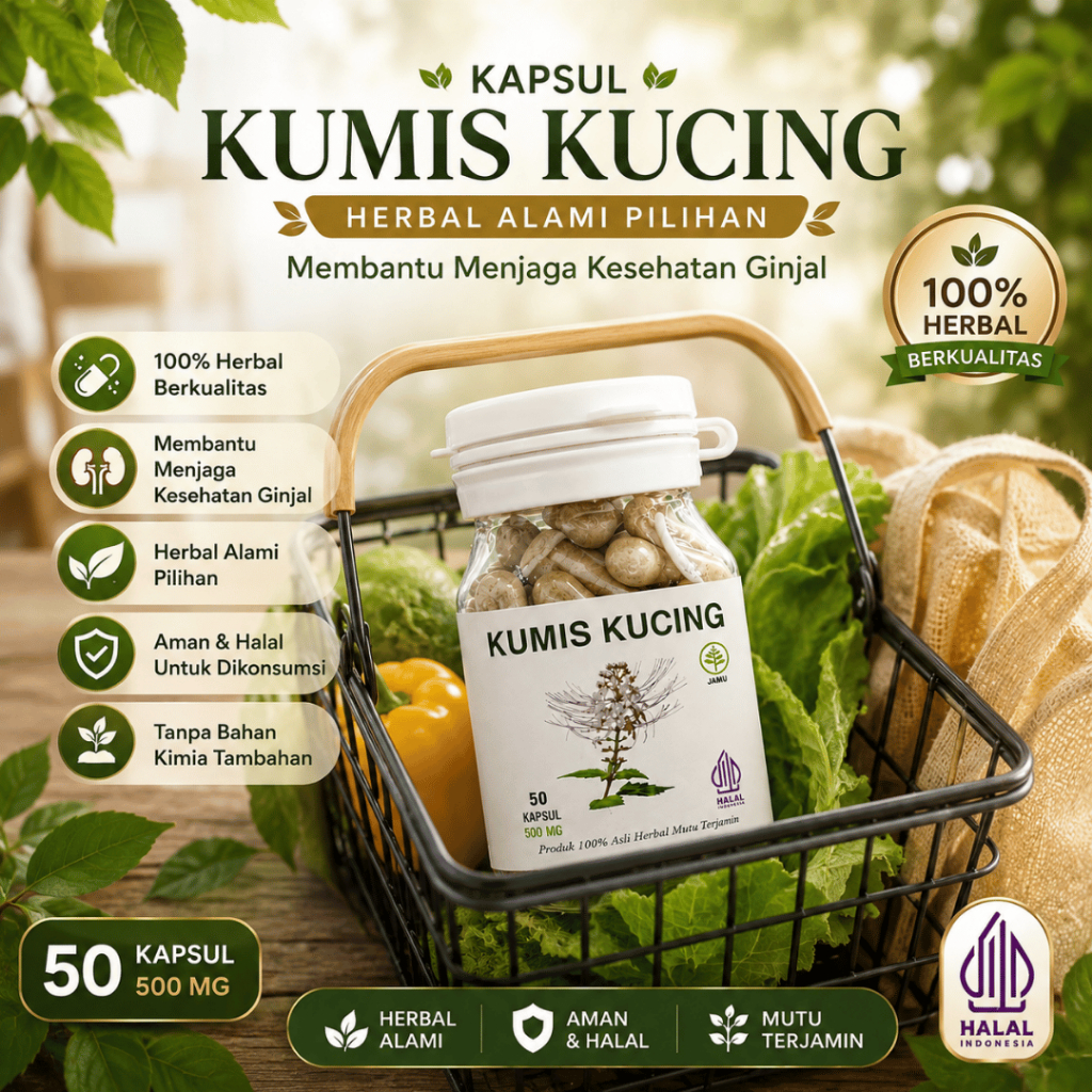 Kapsul Kumis Kucing Alami Peluruh Batu Ginjal Asam Urat