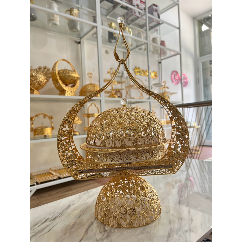 bosara / wadah kue kubah gold jumbo